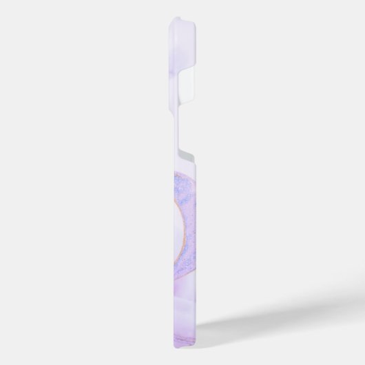 Abstract Purple Fluid Pattern iPhone 14 Pro Max Co iPhoneケース (左側面)