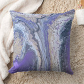 Abstract Purple & Gold Mineral Veins クッション (ブランケット)