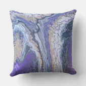 Abstract Purple & Gold Mineral Veins クッション (裏面)