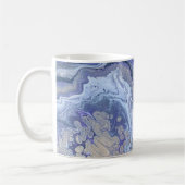 Abstract Purple & Gold Mineral Veins コーヒーマグカップ (左)