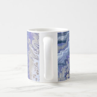 Abstract Purple & Gold Mineral Veins コーヒーマグカップ