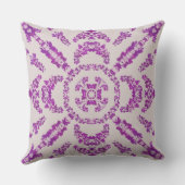 Abstract Purple Orchid Flower Design Pattern Art アウトドアクッション (裏面)