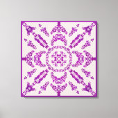 Abstract Purple Orchid Flower Design Pattern Art キャンバスプリント (正面)
