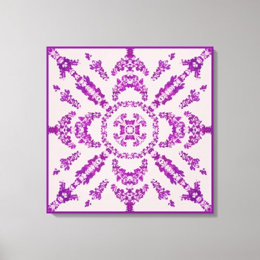 Abstract Purple Orchid Flower Design Pattern Art キャンバスプリント (正面)