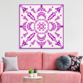 Abstract Purple Orchid Flower Design Pattern Art キャンバスプリント