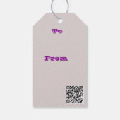 Abstract Purple Orchid Flower Design Pattern Art ギフトタグ (裏面)