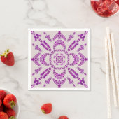Abstract Purple Orchid Flower Design Pattern Art スタンダードカクテルナプキン (インサイチュ)