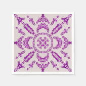 Abstract Purple Orchid Flower Design Pattern Art スタンダードカクテルナプキン (正面)