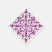 Abstract Purple Orchid Flower Design Pattern Art スタンダードカクテルナプキン (角)