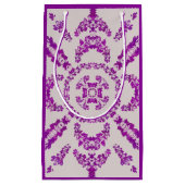 Abstract Purple Orchid Flower Design Pattern Art  スモールペーパーバッグ (正面)