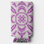 Abstract Purple Orchid Flower Design Pattern Art スリム缶クーラー (裏面)