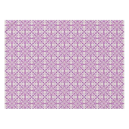 Abstract Purple Orchid Flower Design Pattern Art テーブルクロス (正面(横))