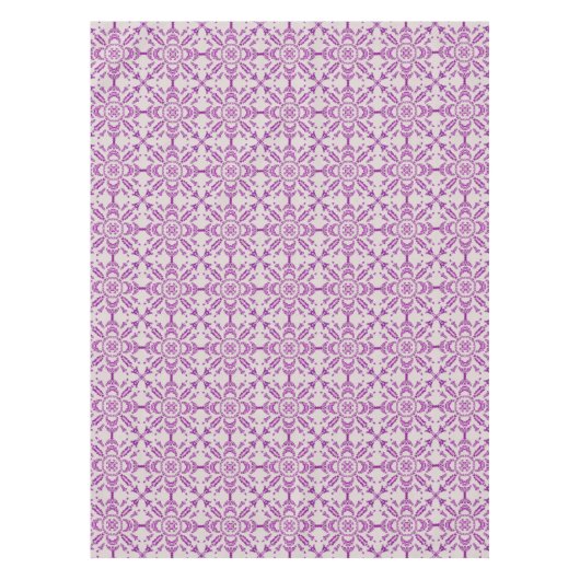 Abstract Purple Orchid Flower Design Pattern Art テーブルクロス (正面)