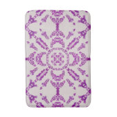 Abstract Purple Orchid Flower Design Pattern Art バスマット (正面縦)