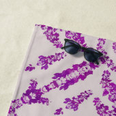 Abstract Purple Orchid Flower Design Pattern Art ビーチタオル (インサイチュ)