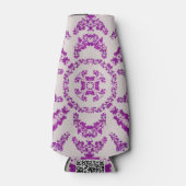 Abstract Purple Orchid Flower Design Pattern Art  ボトルクーラー (正面)