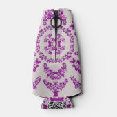 Abstract Purple Orchid Flower Design Pattern Art  ボトルクーラー (裏面)