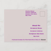 Abstract Purple Orchid Flower Design Pattern Art ポストカード (裏面)