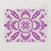 Abstract Purple Orchid Flower Design Pattern Art ポストカード (正面)