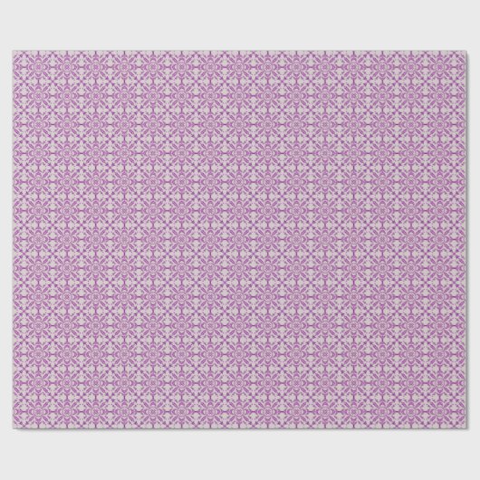 Abstract Purple Orchid Flower Design Pattern Art ラッピングペーパー (フラット)