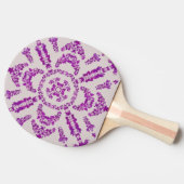 Abstract Purple Orchid Flower Design Pattern Art 卓球ラケット (横)