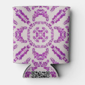 Abstract Purple Orchid Flower Design Pattern Art 缶クーラー (正面)