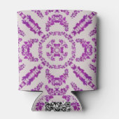Abstract Purple Orchid Flower Design Pattern Art 缶クーラー (裏面)