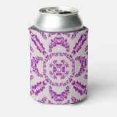 Abstract Purple Orchid Flower Design Pattern Art 缶クーラー (缶裏面)