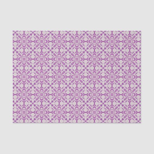 Abstract Purple Orchid Flower Design Pattern Art 薄葉紙 (正面)