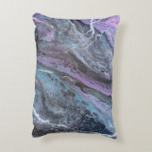 Abstract Purple & Teal Flow アクセントクッション (裏面(縦))