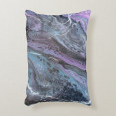 Abstract Purple & Teal Flow アクセントクッション (正面(垂直))