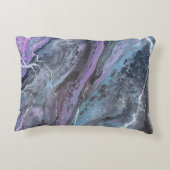 Abstract Purple & Teal Flow アクセントクッション (裏面)