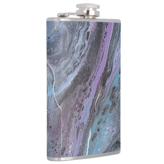 Abstract Purple & Teal Flow フラスク (右)