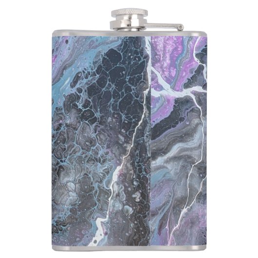 Abstract Purple & Teal Flow フラスク (裏面)