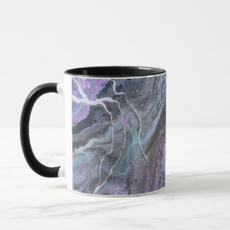 Abstract Purple & Teal Flow Mug マグカップ