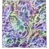 Abstract Purple Tones Design シャワーカーテン (正面)