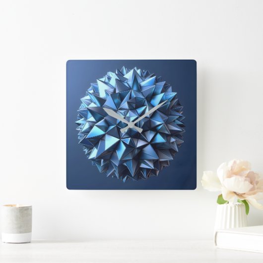 abstract pyramides ball スクエア壁時計 (ホーム)