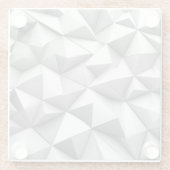 abstract pyramides grey ガラスコースター (裏面)