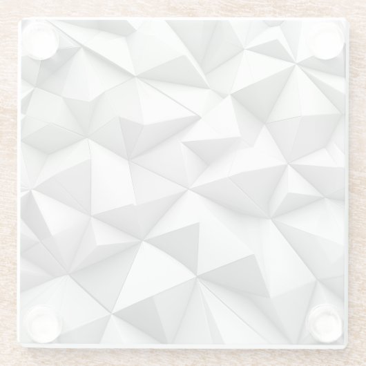 abstract pyramides grey ガラスコースター (裏面)