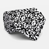 Abstract QR Code Modern Black And White Pattern ネクタイ (ロール)