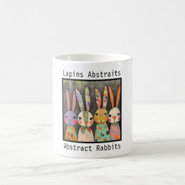 Abstract rabbits design コーヒーマグカップ
