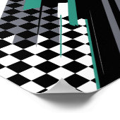 Abstract Racing Background with Diagonal Streaks ポスター (角)