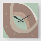 Abstract rainbow スクエア壁時計 (正面)