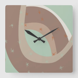 Abstract rainbow スクエア壁時計