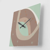 Abstract rainbow スクエア壁時計 (傾斜)