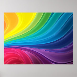 Abstract Rainbow Poster ポスター