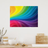 Abstract Rainbow Poster ポスター (キッチン)