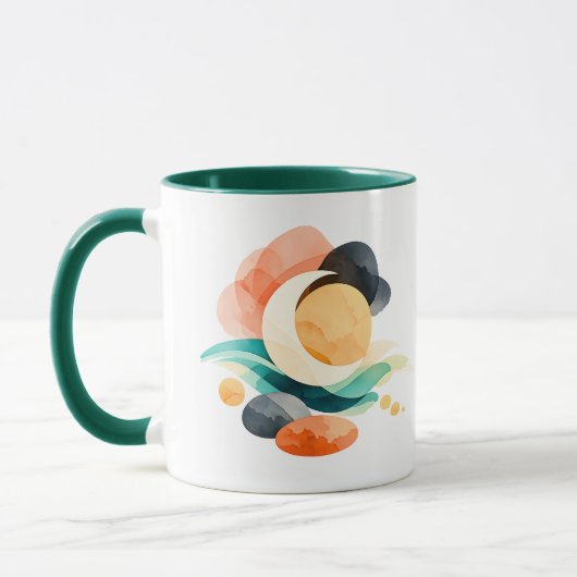 Abstract Rainbow Pot of Gold St. Patrick's Day Mug マグカップ (左)