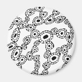 Abstract Random Circle Blob Shapes マグネット (正面)