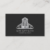 Abstract Real Estate Logo | Carbon Fiber 名刺 (正面)